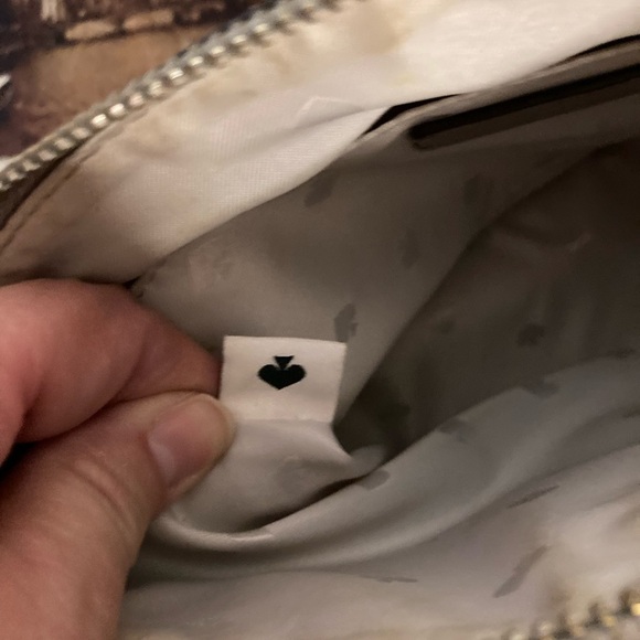 GRay LEATHER KATE SPADE CROSSBODY SHOULDERBAG VNTG - Picture 6 of 12